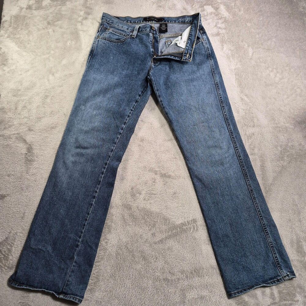 Vintage Calvin Klein Jeans Straight Jeans Womens 6 Blue Med Wash Mid Rise Denim
